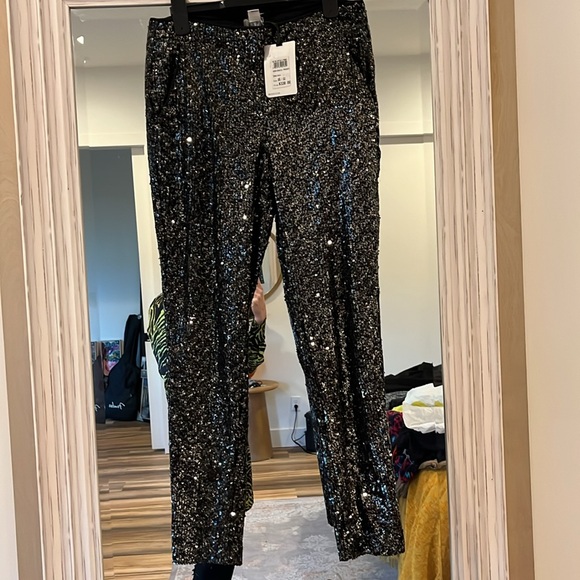 REISS NWT Hero Sequin Trouser Women’s Size 2 - Picture 6 of 9
